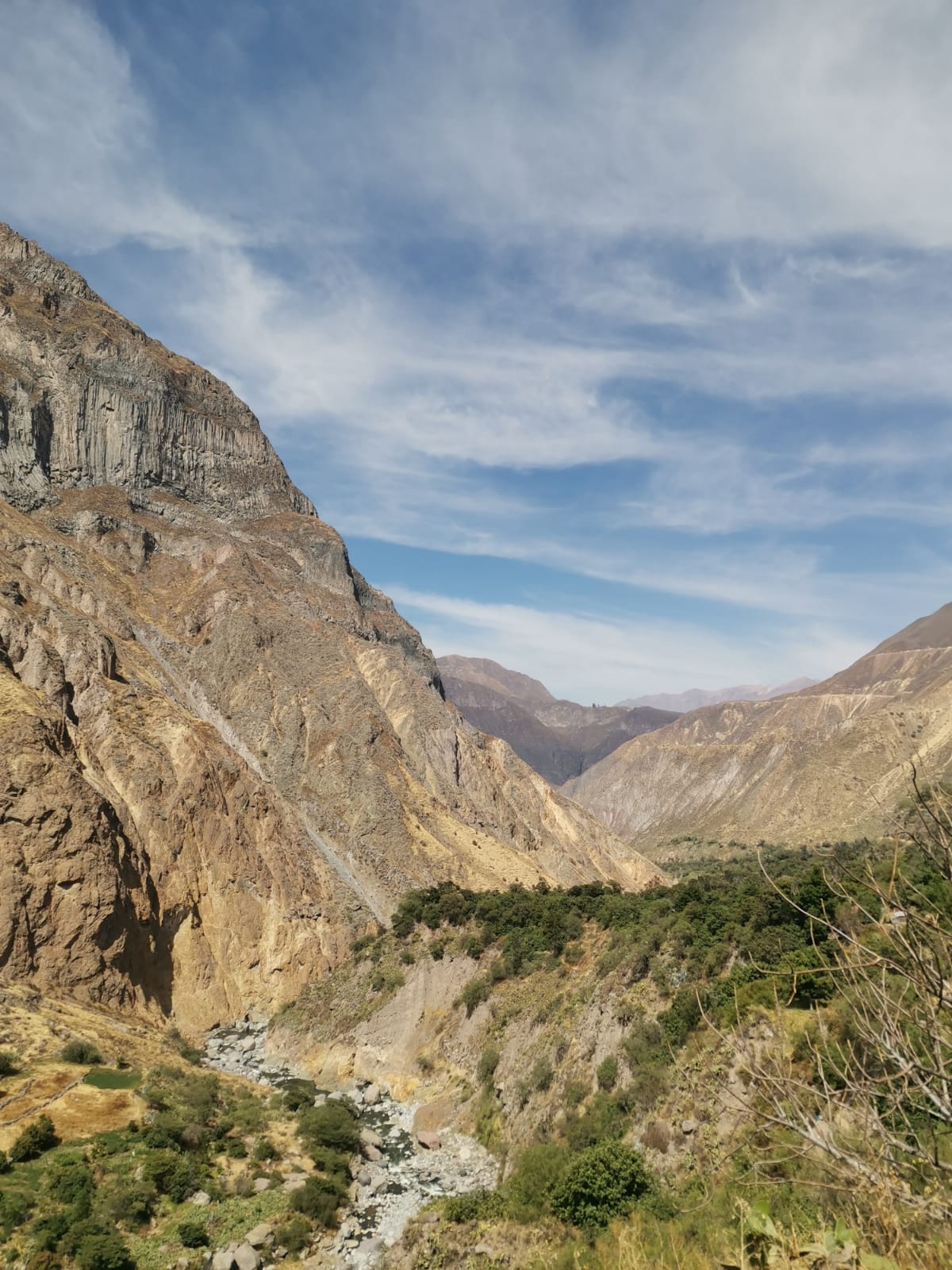 The rocky bottom of the Colca Canyon