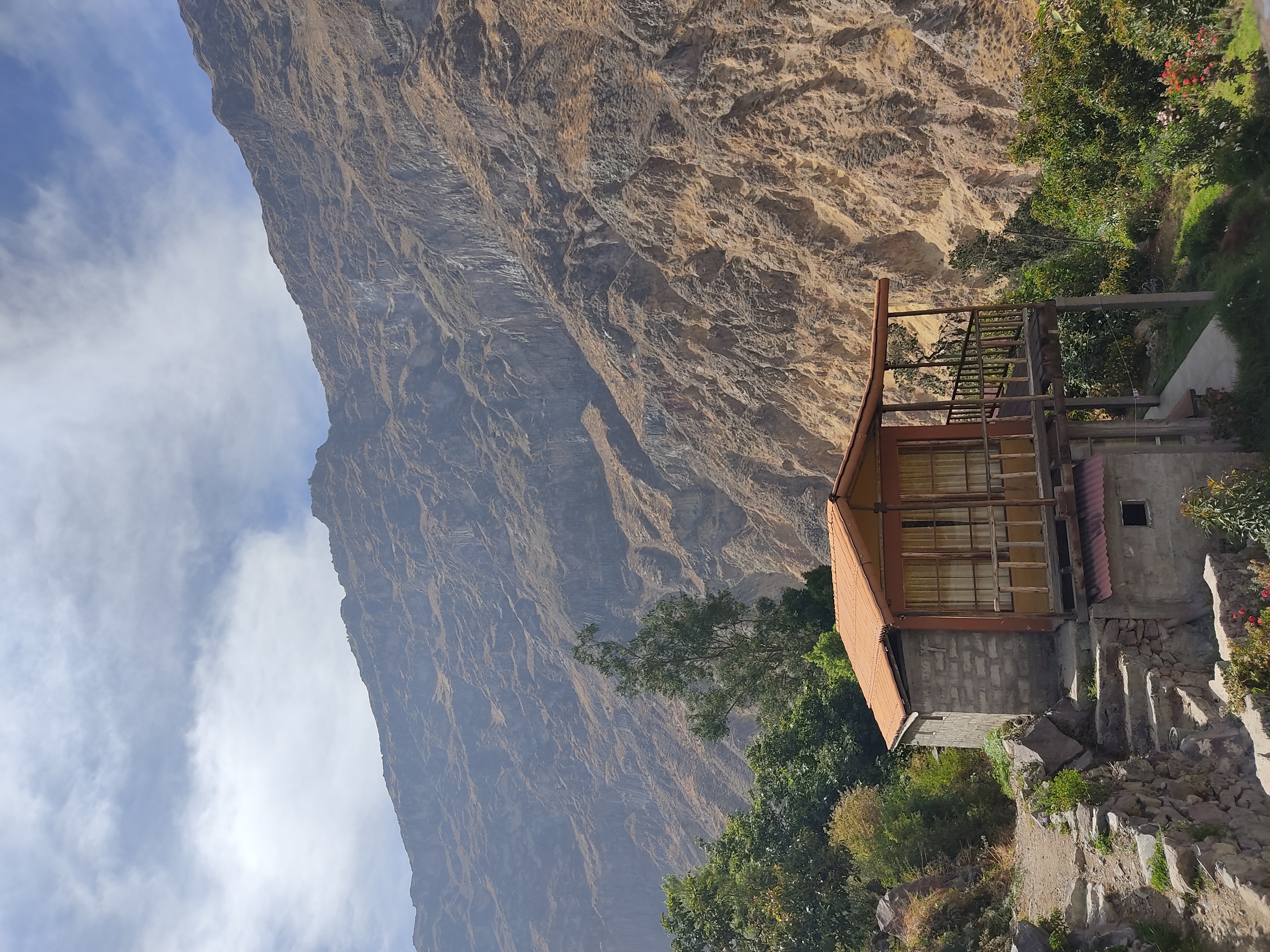 A small house which acts as the accommodation in the Colca Canyon