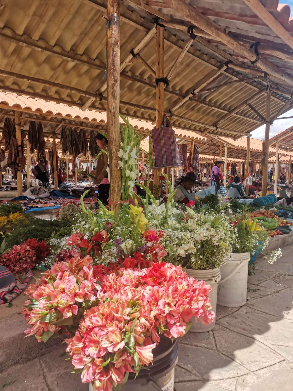 Flowers for sale in the chinchero market