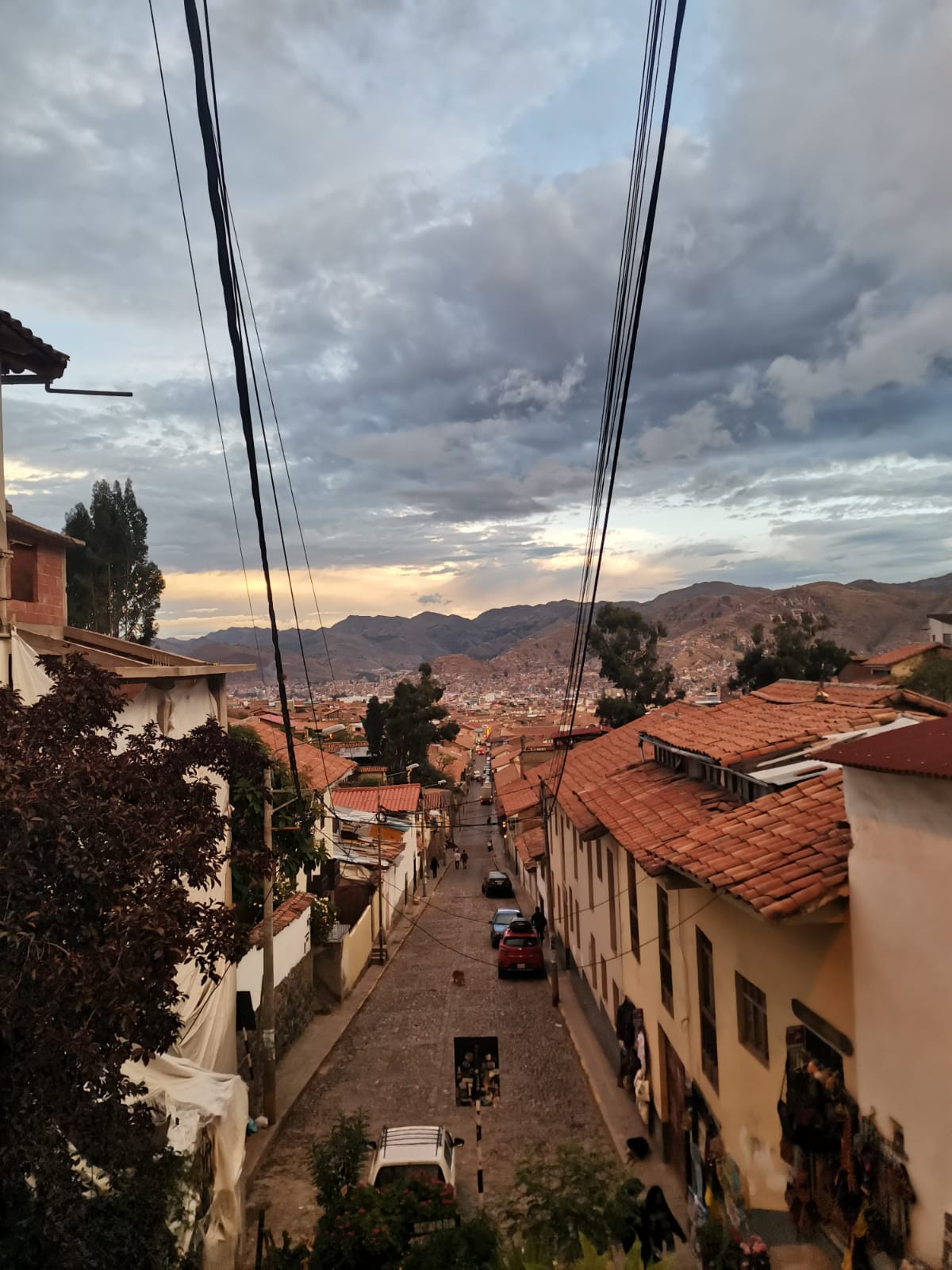 A very steep street in Cusco
