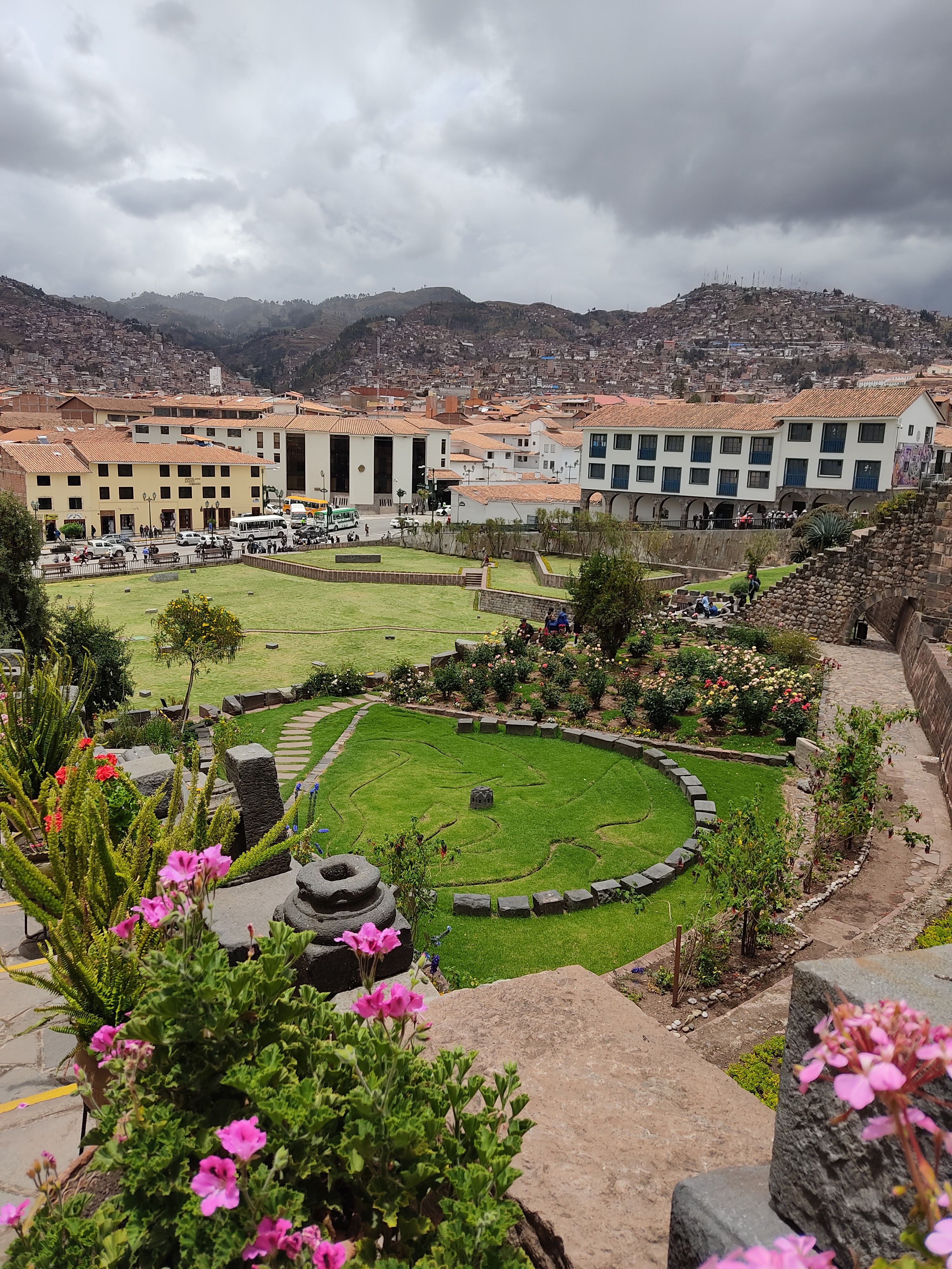 Green lawns at the Qorikancha monastery