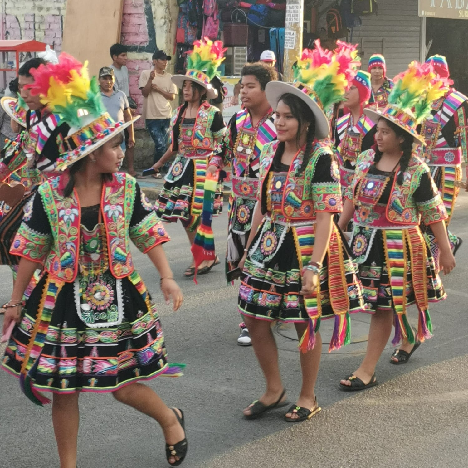 Graduation parade in Peru